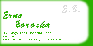erno boroska business card